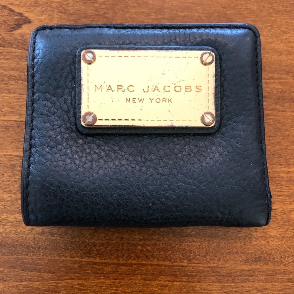 MARC JACOBS - ONE SIZE LEATHER WALLET + BLACK